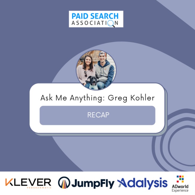 Ask Me Anything Recap With Greg Kohler